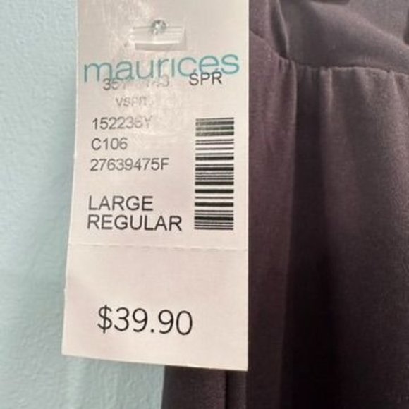 Maurices Size Large High Rise Wide Leg Pant Black 152236 Office - Picture 7 of 16